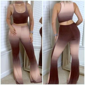 Fashion nova crop top and pant set